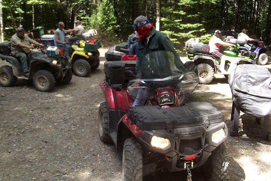 ATV riders heading out from Sleeping Bear Campground